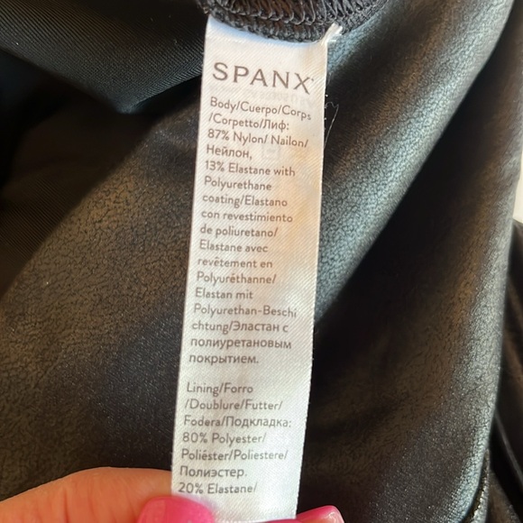 Spanx Faux Leather Moto Leggings - Picture 7 of 7